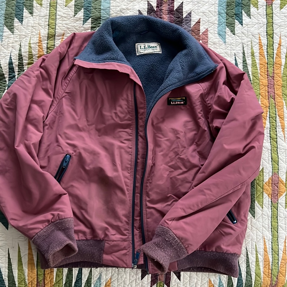 Vintage LL Bean Warmup Jacket Dusty Rose